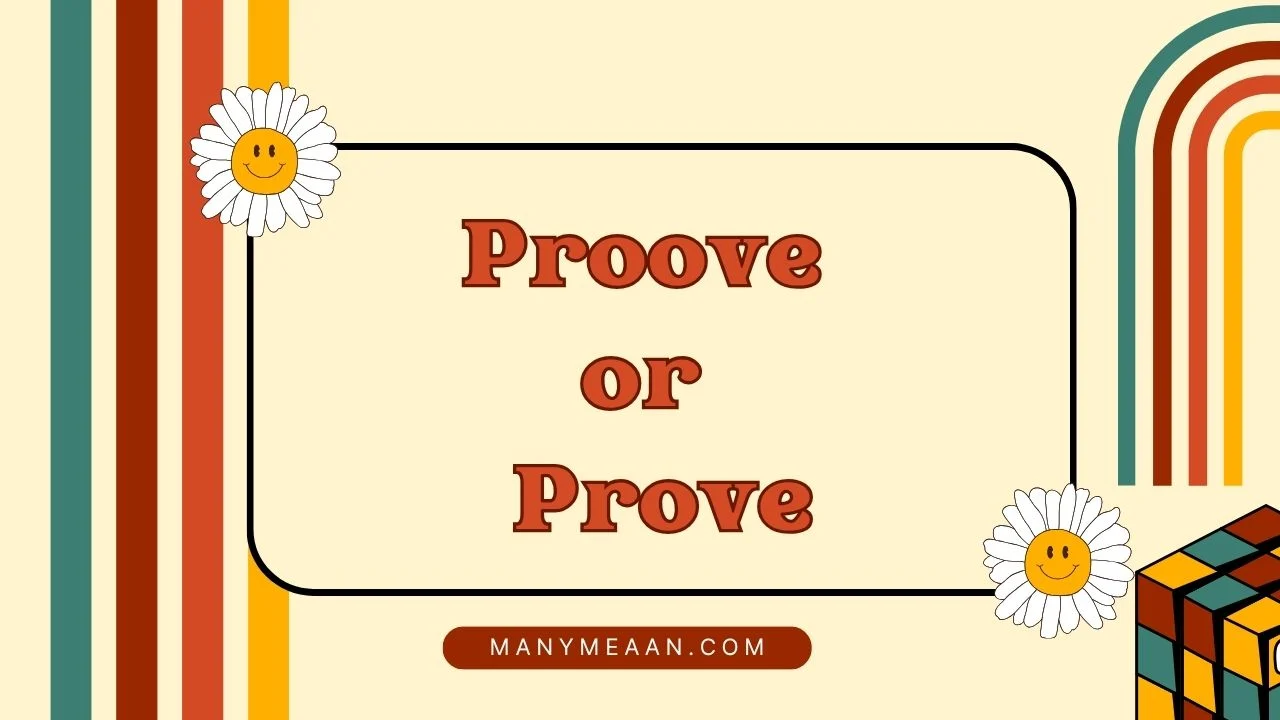 proove or prove