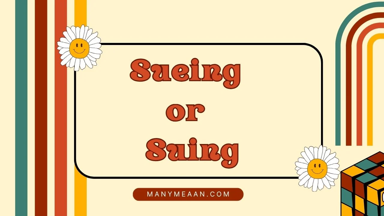 sueing or suing